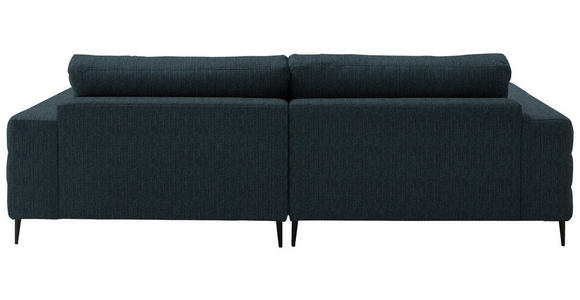 ECKSOFA  in Flachgewebe Petrol  253/177 cm  - Petrol/Schwarz, Design, Textil/Metall (253/177cm) - Dieter Knoll