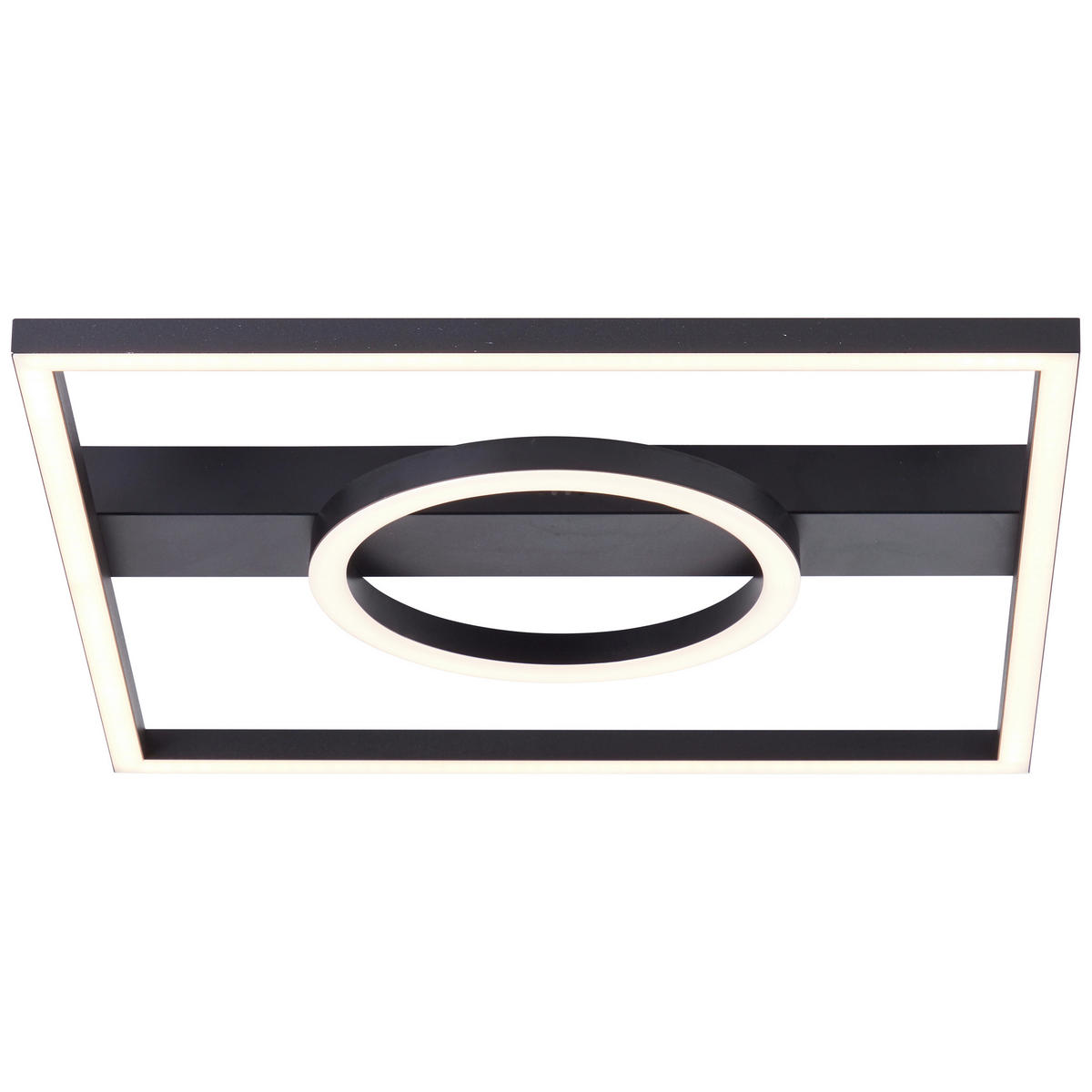LED-PANEEL - Schwarz, Design, Kunststoff/Metall (5/40/40cm) - Brilliant