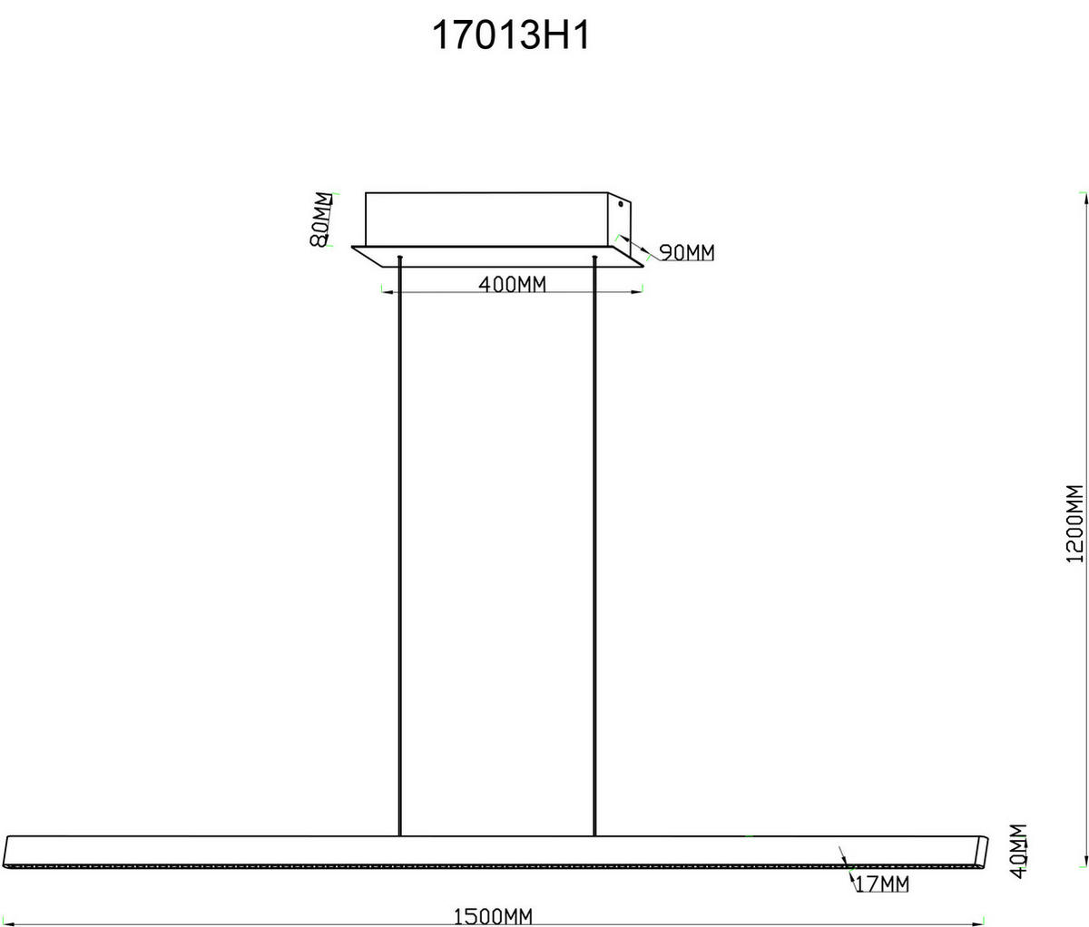 LED-HÄNGELEUCHTE 150/9/120 cm    - Transparent/Schwarz, Design, Kunststoff/Metall (150/9/120cm) - Globo
