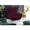 CHESTERFIELD-SESSEL - Beere/Schwarz, Design, Textil/Metall (100/106/95cm) - Pure Home Lifestyle