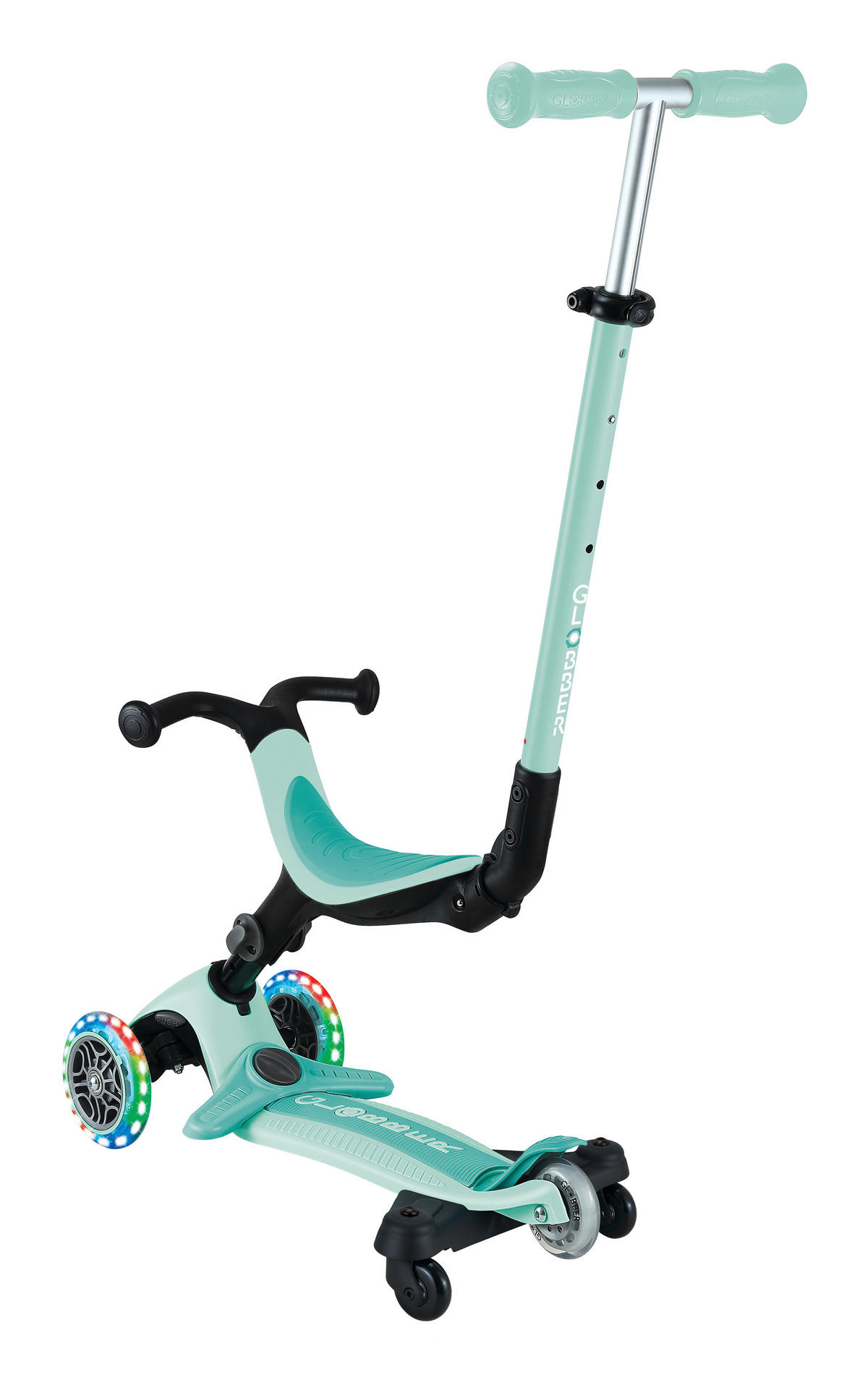 LAUFRAD GO-UP ACTIVE LIGHTS 360  - Mintgrün, Basics, Kunststoff/Metall (67/29/100cm) - GLOBBER