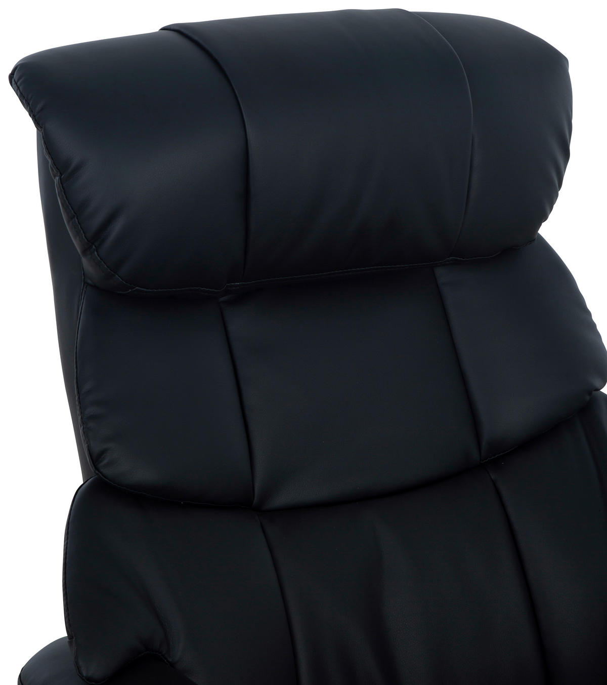 RELAXSESSELSET Lederlook Hocker    - Chromfarben/Schwarz, MODERN, Textil/Metall (80/108/86cm) - P & B