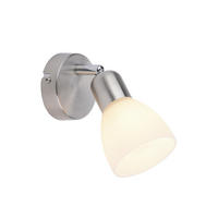 ZIDNA LAMPA - boja nerđajućeg čelika, Osnovno, staklo/metal (17,5/14,5/18cm)