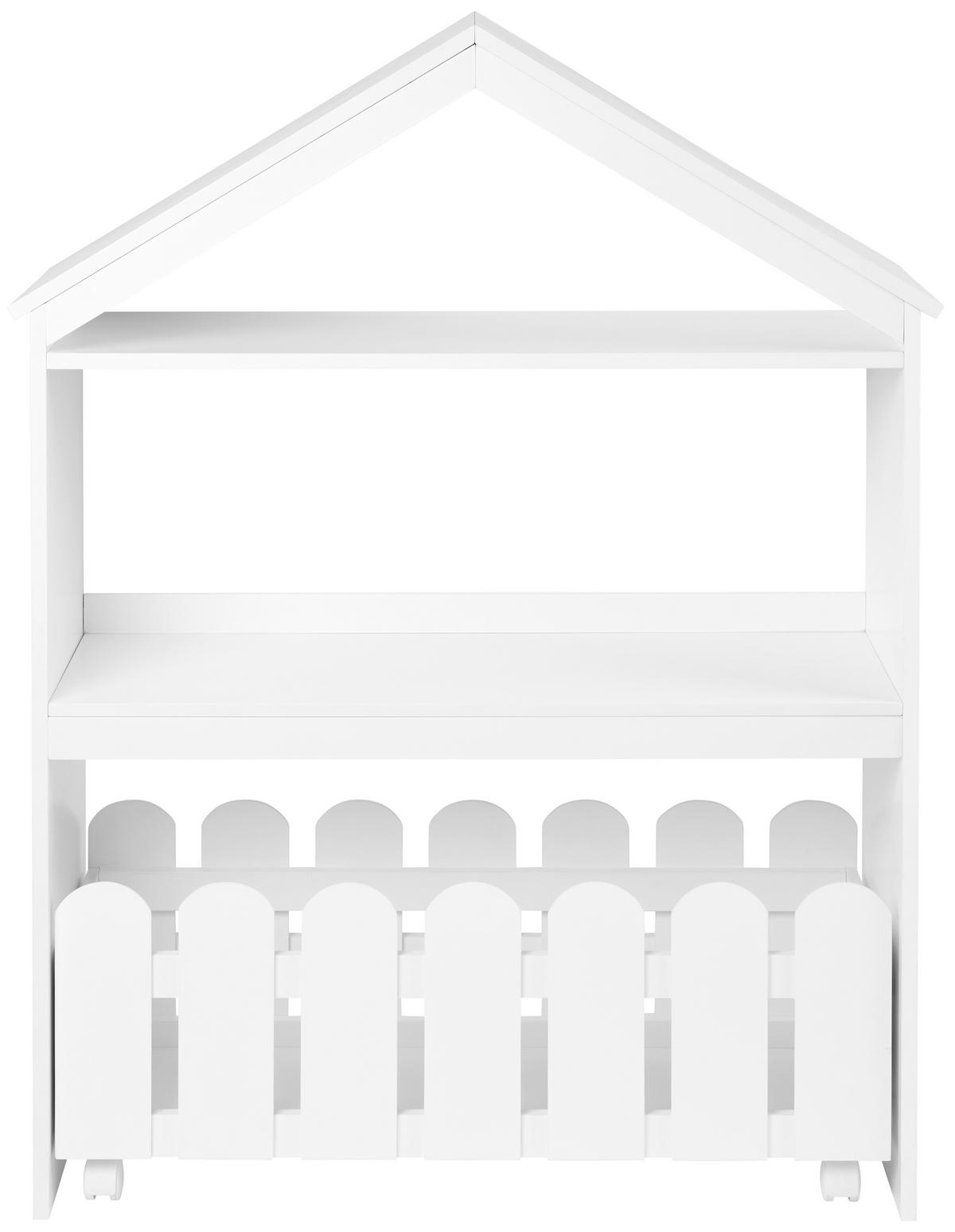 DJEČJI REGAL  HOUSE  - bijela, Basics, drvni materijal/plastika (87/114/30cm) - My Baby Lou