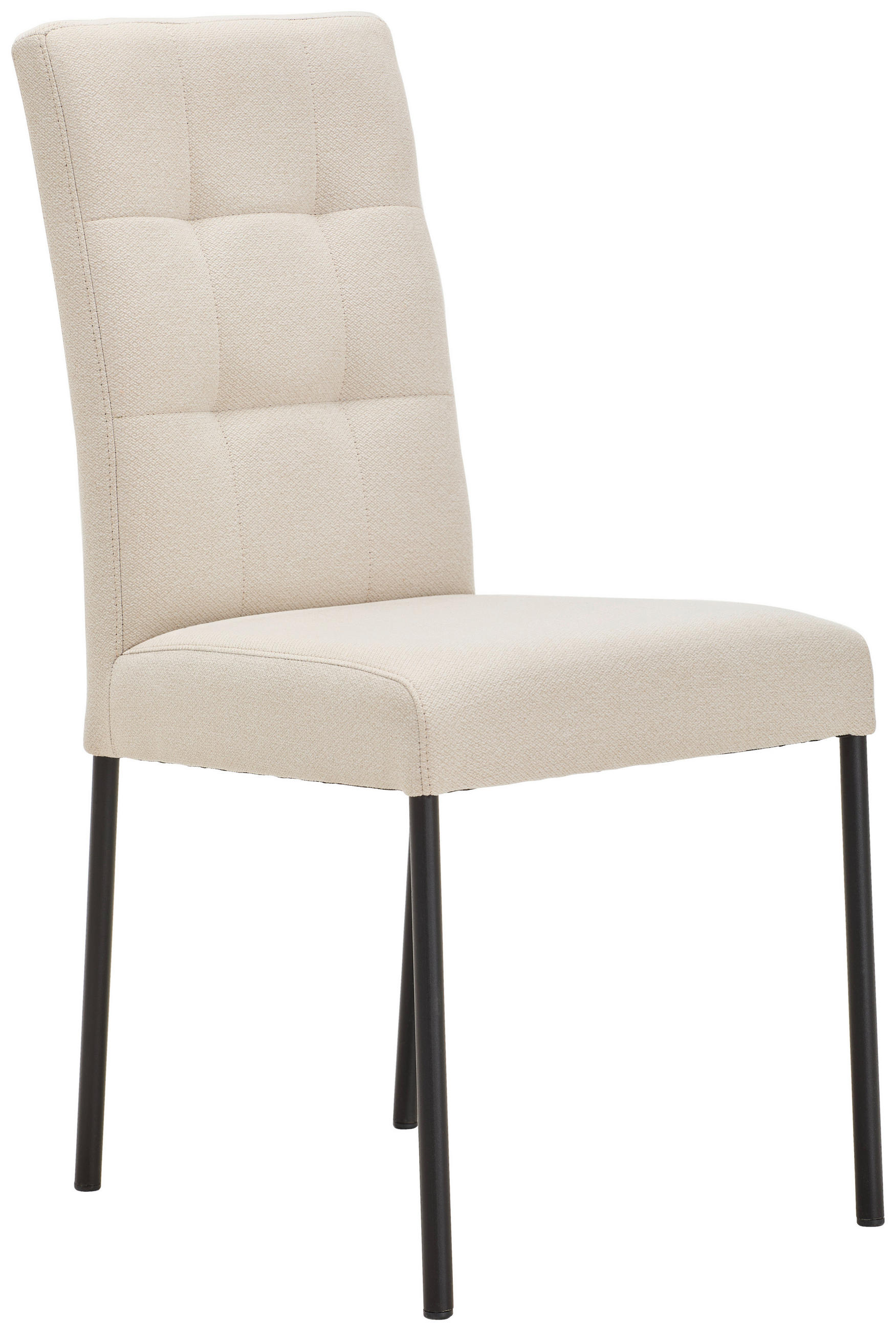 STUHL Webstoff Schwarz, Beige  - Beige/Schwarz, Design, Textil/Metall (46/91/61cm) - home24