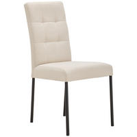 STUHL Webstoff Schwarz, Beige  - Beige/Schwarz, Design, Textil/Metall (46/91/61cm) - home24