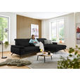 ECKSOFA in Echtleder Schwarz  - Schwarz, Design, Leder/Metall (332/193cm) - Dieter Knoll