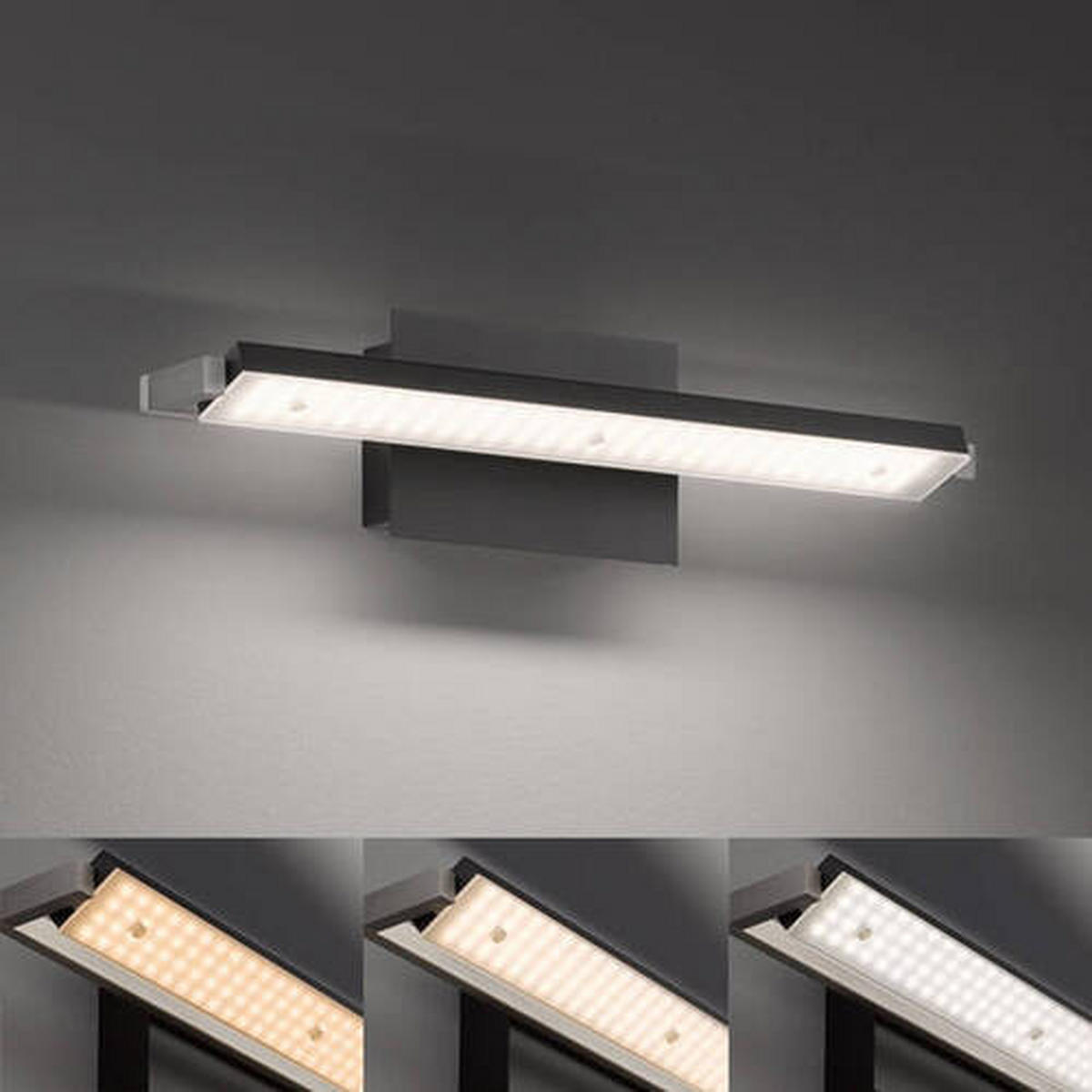 LED-WANDLEUCHTE - Weiss/Schwarz, Design, Kunststoff/Metall (10/40/11cm) - Fischer & Honsel