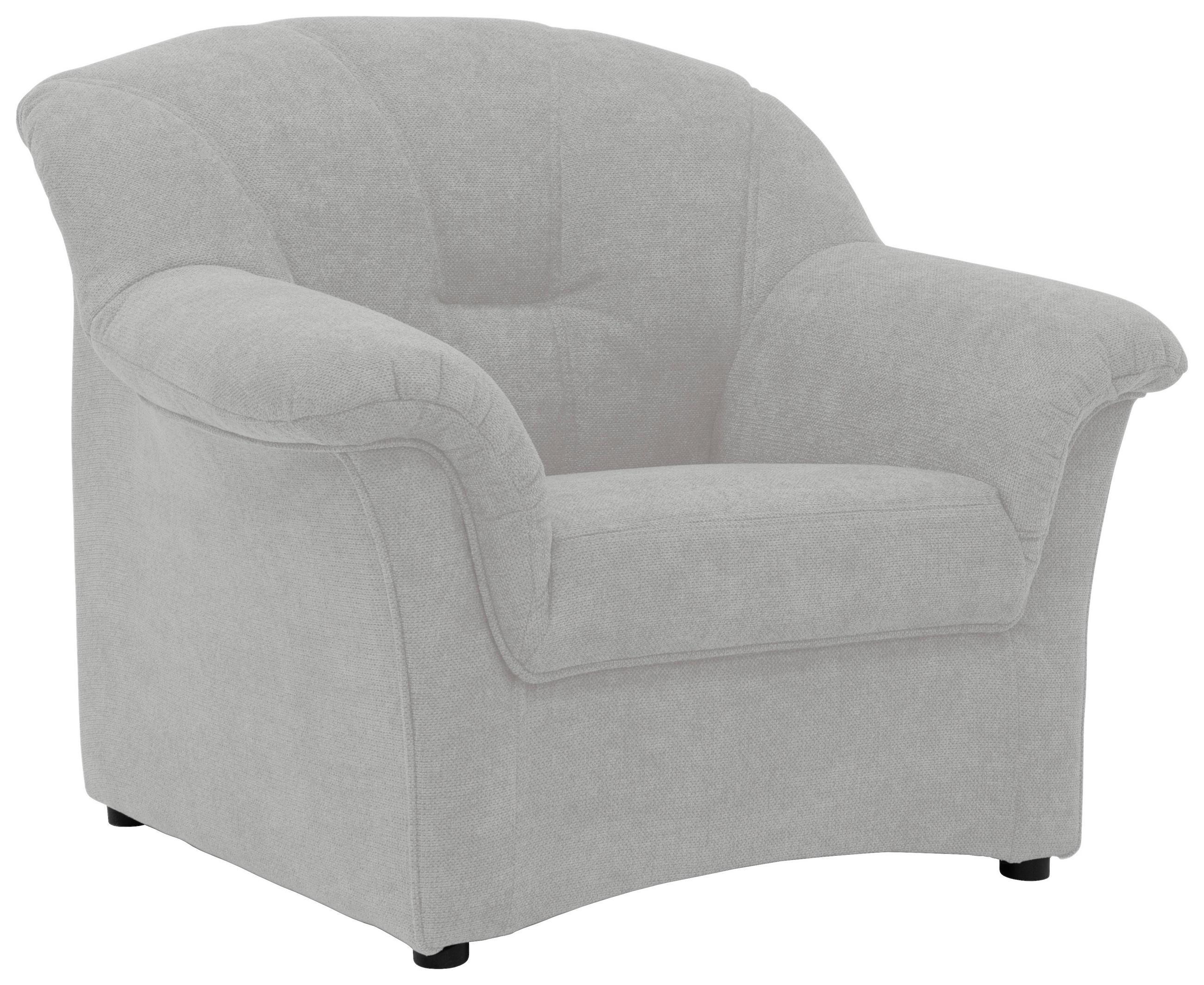 SESSEL Mikrofaser Hellgrau    - Hellgrau/Schwarz, KONVENTIONELL, Kunststoff/Textil (99/84/82cm) - MID.YOU