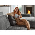 ECKSOFA in Chenille, Flachgewebe Dunkelgrau  316/175 cm  - Dunkelgrau/Schwarz, Design, Textil/Metall (316/175cm) - Dieter Knoll