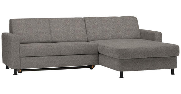 ECKSOFA in Webstoff Grau  - Schwarz/Grau, Design, Kunststoff/Textil (257/165cm) - Xora