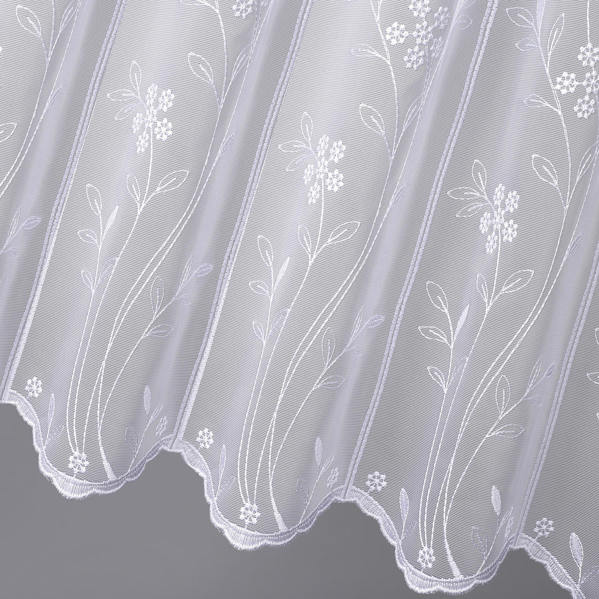 KURZGARDINE   96/60 cm   - Weiß, KONVENTIONELL, Textil (96/60cm)