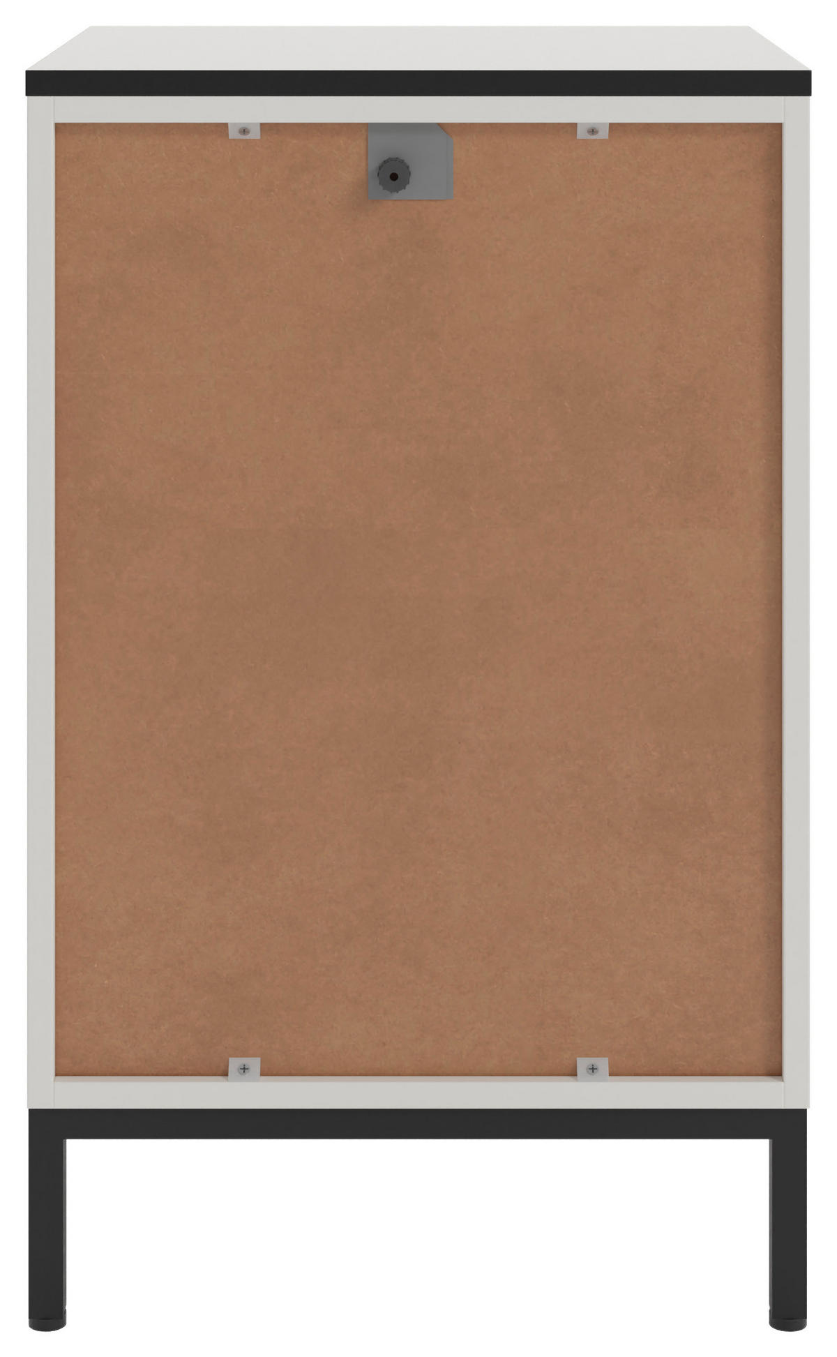 NACHTSCHRANK 45/72,4/40 cm  - Schwarz/Weiß, MODERN, Holzwerkstoff/Metall (45/72,4/40cm)