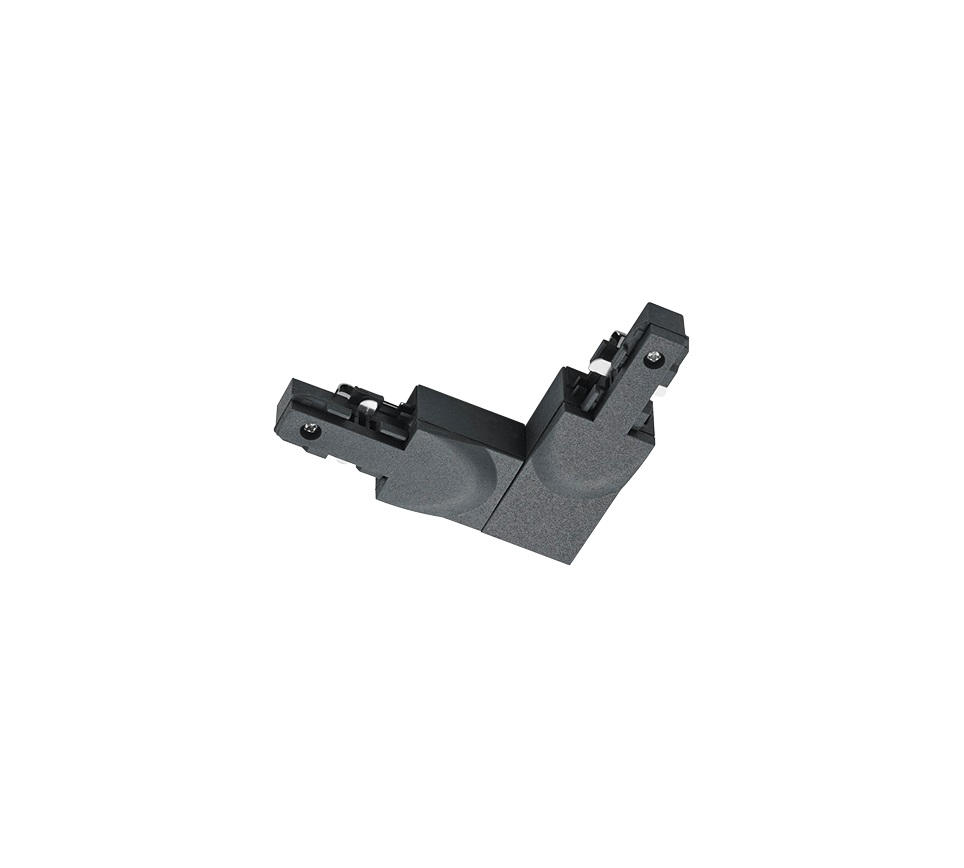 Trio Leuchten Schienensystem-Verbinder Duoline Track-System (Schutzleiter AUßENLIEGEND) Schwarz 9x2x10 cm