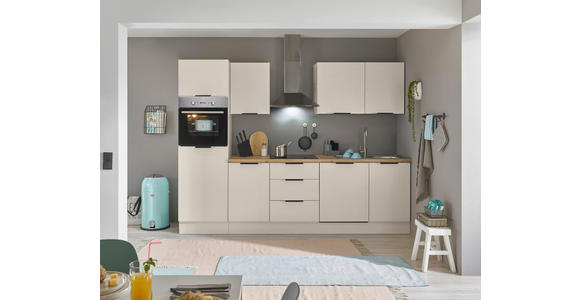 KÜCHENBLOCK   in Kaschmir  - Kaschmir/Schwarz, Basics, Holzwerkstoff/Metall (280/211/60cm) - Xora