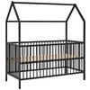 GITTERBETT EMMA  144/75/161 cm   - Schwarz, Trend, Holz (144/75/161cm) - My Baby Lou