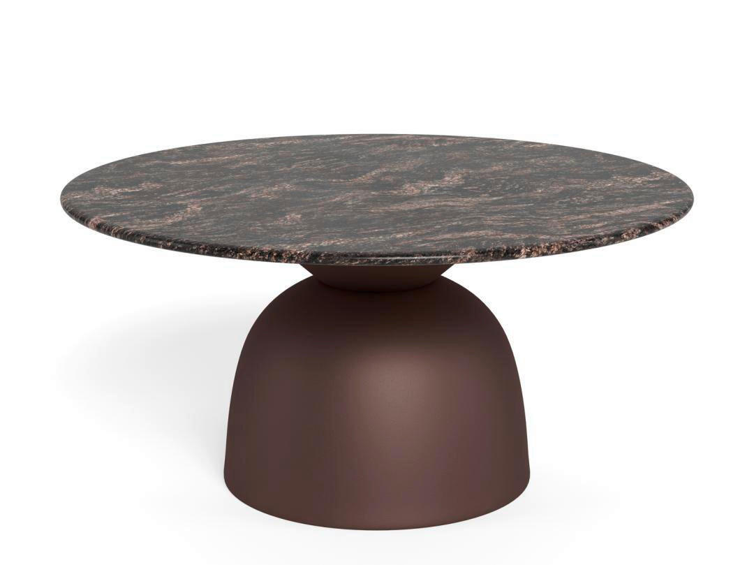 SOFFBORD i metall, sten  - brun, Design, metall/sten (80/42cm) - MID.YOU