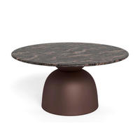 SOFFBORD i metall, sten  - brun, Design, metall/sten (80/42cm) - MID.YOU