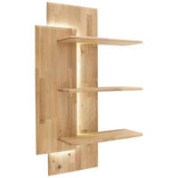 VÄGGHYLLA 75/117/25 cm  - ekfärgad, Design, trä (75/117/25cm) - Livetastic