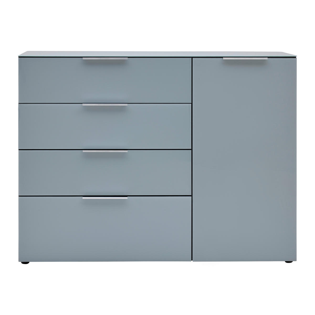 TÁLALÓSZEKRÉNY 134/102/42 cm  - ezüst/grafitszürke, Modern, műanyag/faalapú anyag (134/102/42cm) - Premium Living