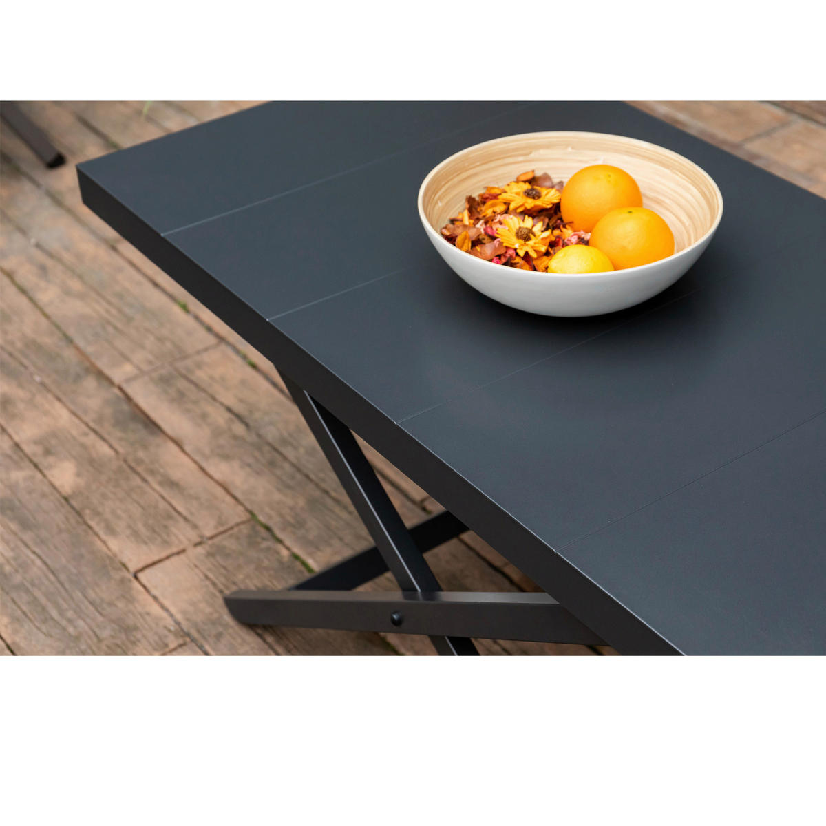 LOUNGETISCH Metall  - Anthrazit, MODERN, Kunststoff/Metall (110/62/60cm) - Gardenson