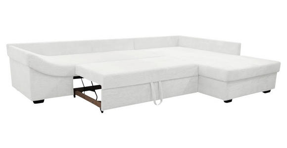 ECKSOFA in Cord Naturfarben  - Schwarz/Naturfarben, KONVENTIONELL, Holz/Textil (298/202cm) - Carryhome