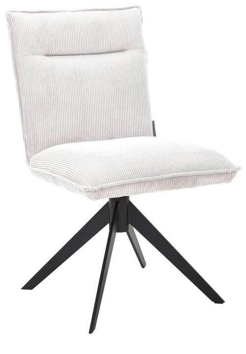 STUHL - Creme/Schwarz, Design, Textil/Metall (47/87/62cm) - Johann Jakob