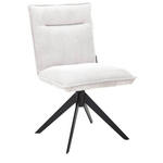 STUHL - Creme/Schwarz, Design, Textil/Metall (47/87/62cm) - Johann Jakob