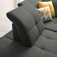 ECKSOFA in Chenille Dunkelgrau  240/308 cm  - Dunkelgrau/Schwarz, Design, Textil/Metall (240/308cm) - Xora