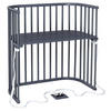 BEISTELLBETT Babybay Boxspring 96,5/54/96 cm  - Schieferfarben/Grau, Basics, Holz (96,5/54/96cm) - Babybay