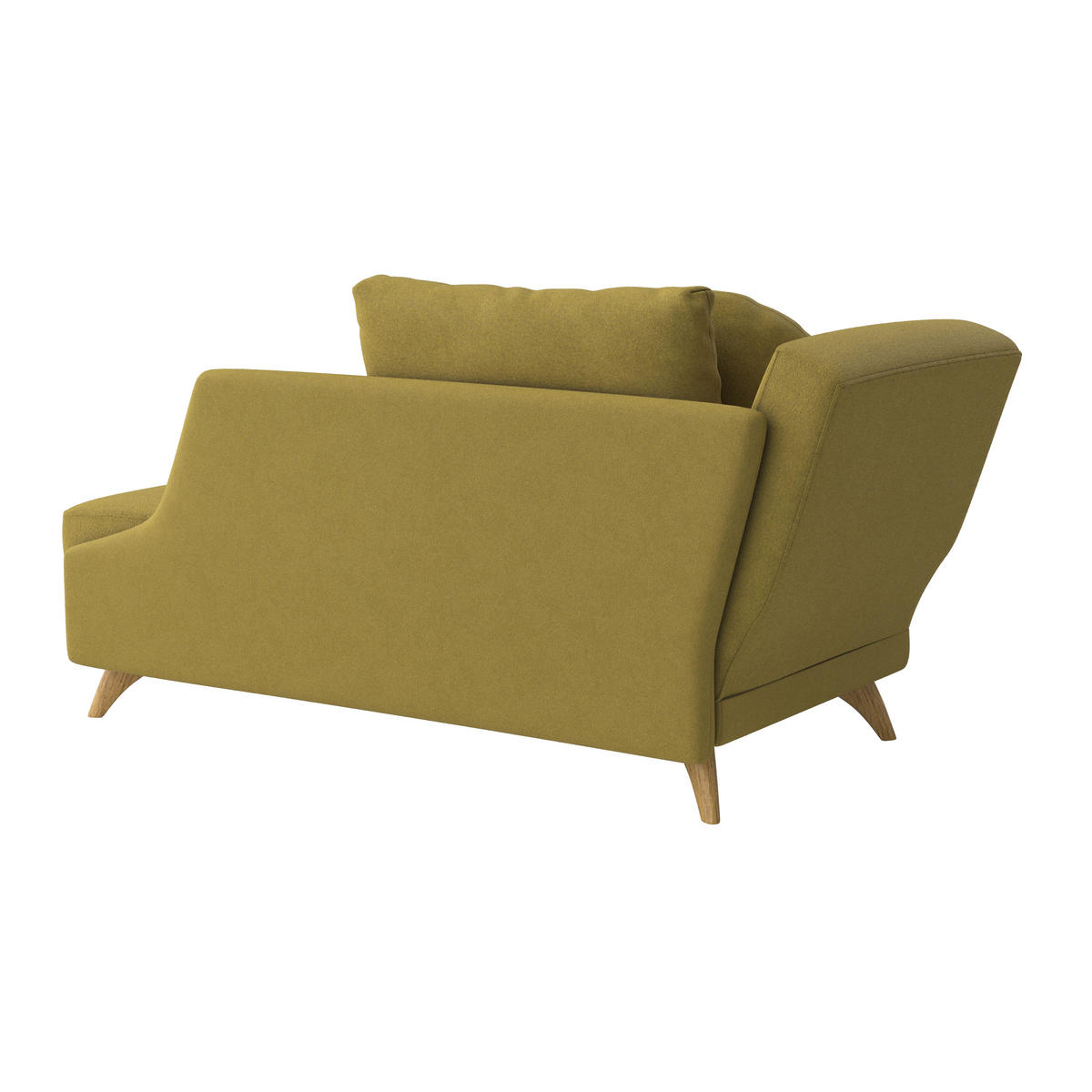 RÉCAMIERE in Flachgewebe Grün  - Eichefarben/Grün, Modern, Holz/Textil (205/74/94cm) - Bali