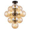 TAKLAMPA CONOR 39,5/50 cm  - orange/svart, Design, metall/glas (39,5/50cm)