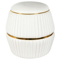 HOCKER Struktur Goldfarben, Beige  - Beige/Goldfarben, Design, Textil (51,5/53cm) - Kayoom