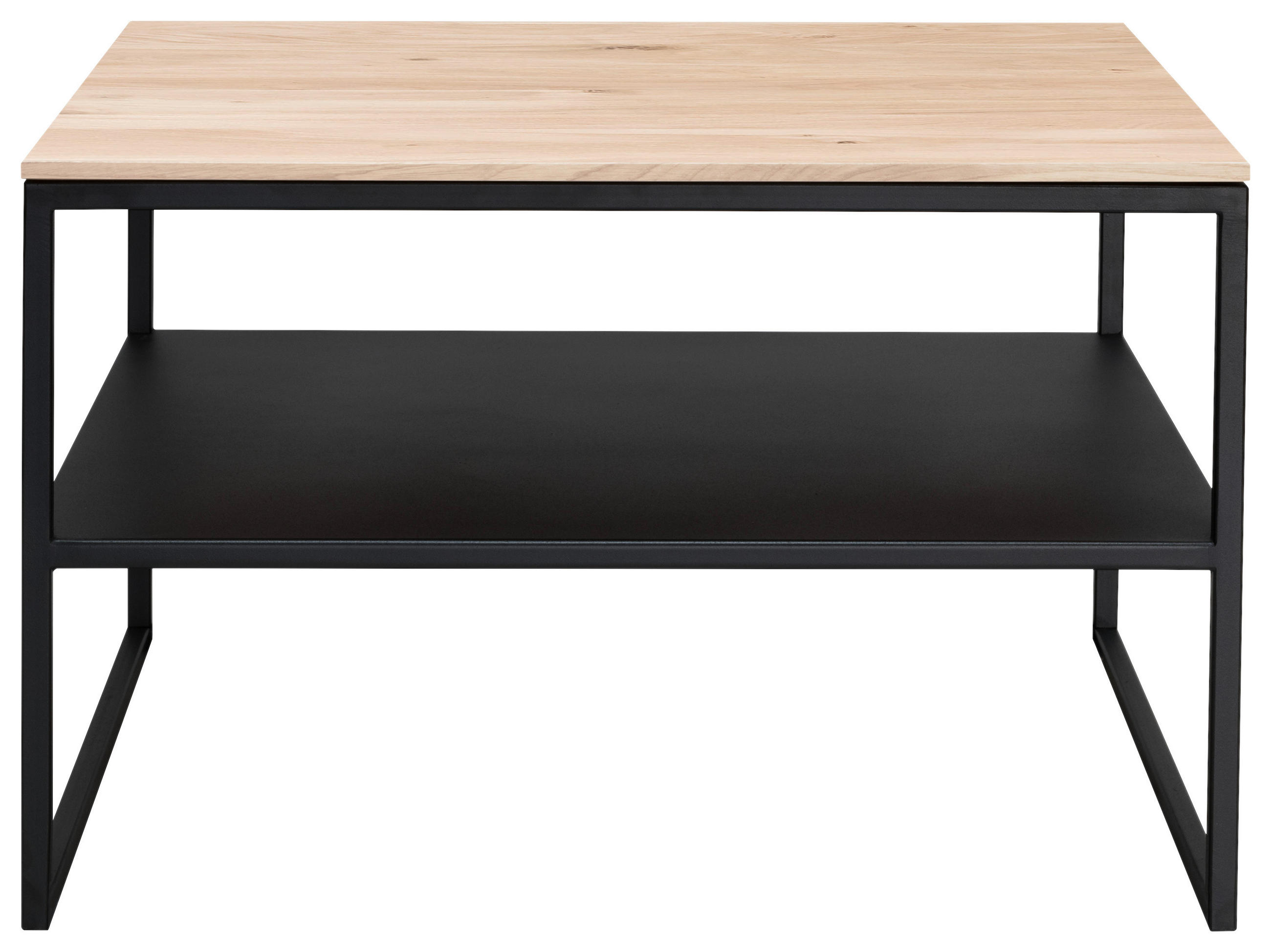 COUCHTISCH Eiche massiv 65/65/41 cm quadratisch Eiche Bianco  - Eiche Bianco, Design, Holz/Metall (65/65/41cm) - Johann Jakob