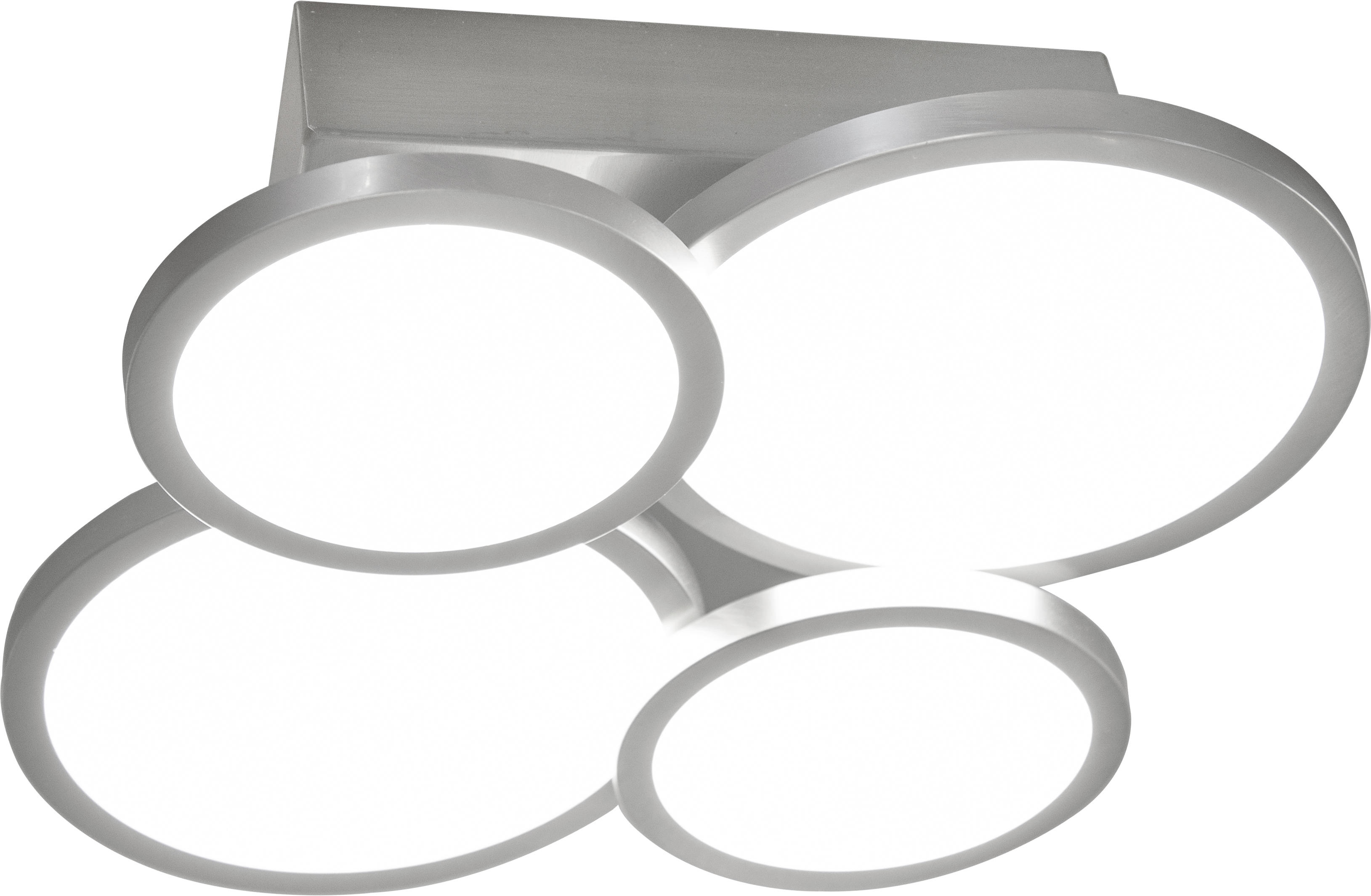 LED-DECKENLEUCHTE Neo  - Silberfarben/Weiß, Design, Kunststoff/Metall (25/25,8/7,4cm)