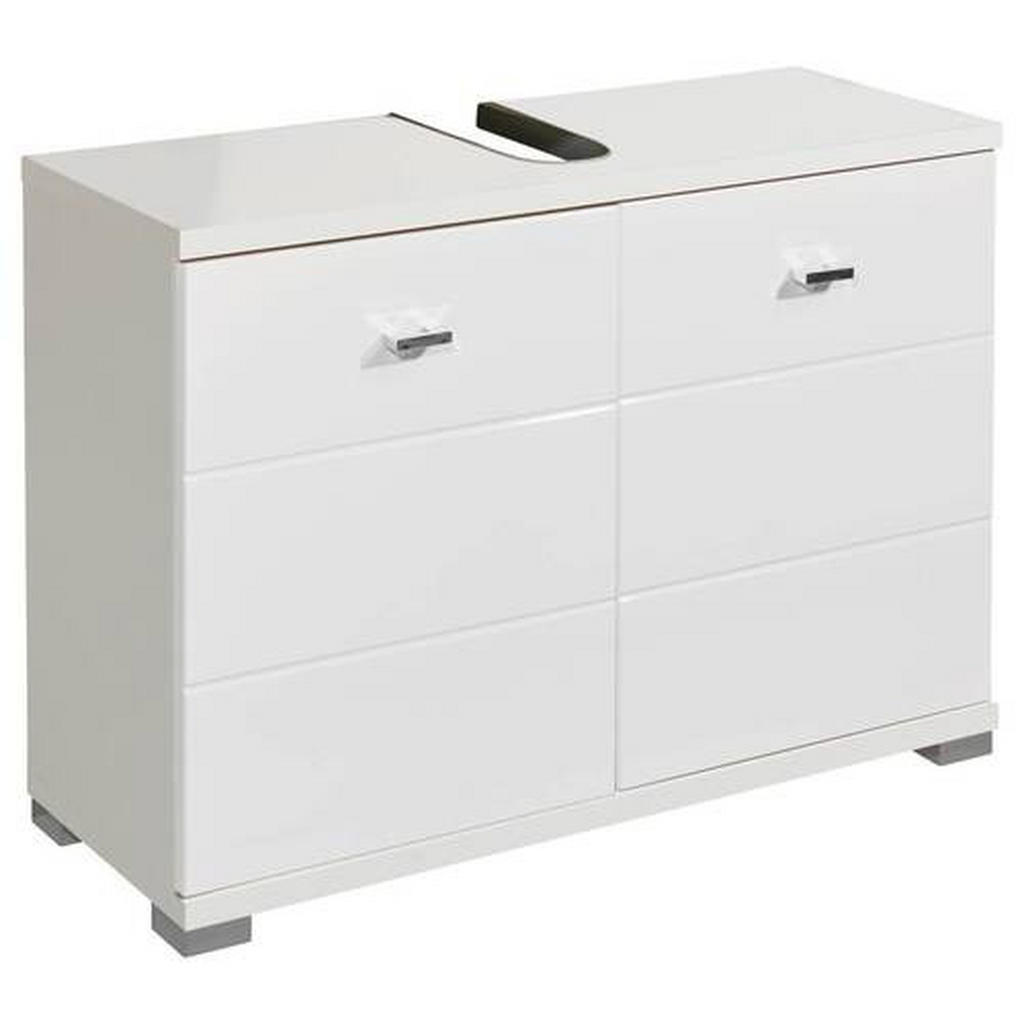 Livetastic SKŘÍŇKA POD UMYVADLO, vysoce lesklá bílá, bílá, 80/57/31 cm