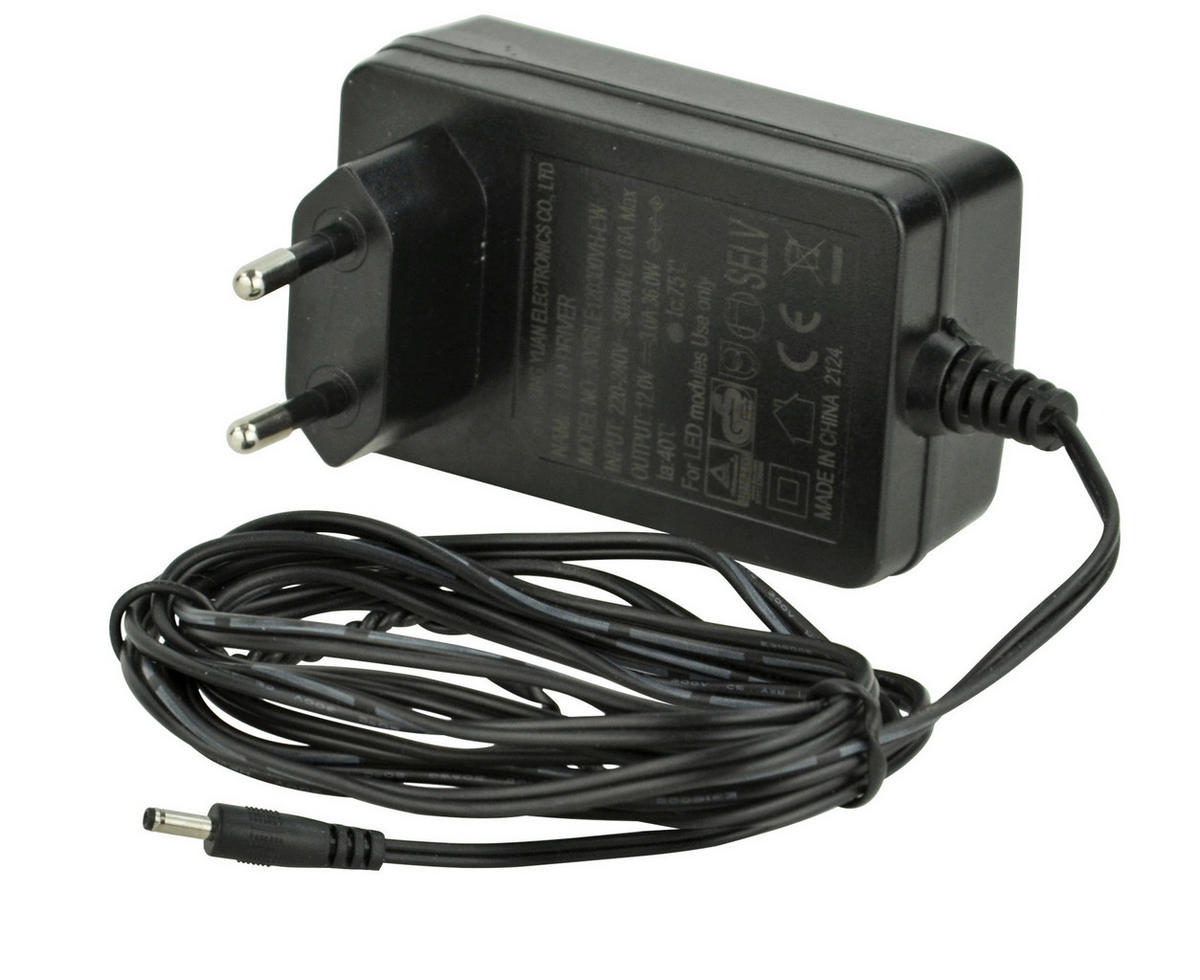 NETZADAPTER Plan  - Schwarz, Basics, Kunststoff