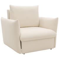 SESSEL Mikrofaser Creme    - Creme/Schwarz, Design, Kunststoff/Textil (120/100/97cm) - LOOKS by W.Joop