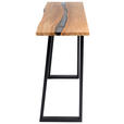 KONSOLENTISCH in Holz, Metall, Kunststoff 120/37/78 cm    - Schwarz/Akaziefarben, LIFESTYLE, Holz/Kunststoff (120/37/78cm) - Landscape