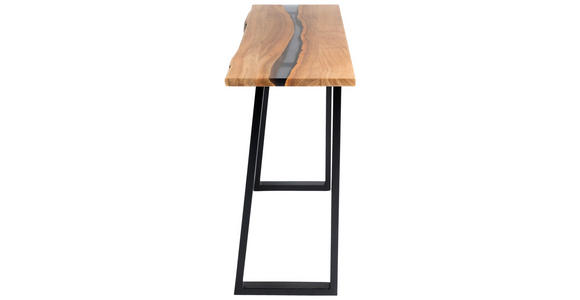 KONSOLENTISCH in Holz, Metall, Kunststoff 120/37/78 cm    - Schwarz/Akaziefarben, LIFESTYLE, Holz/Kunststoff (120/37/78cm) - Landscape