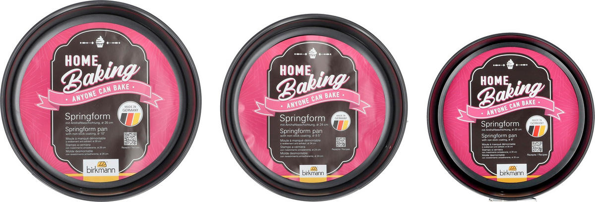 BACKFORMENSET Home Baking  - Schwarz, KONVENTIONELL, Metall - Birkmann