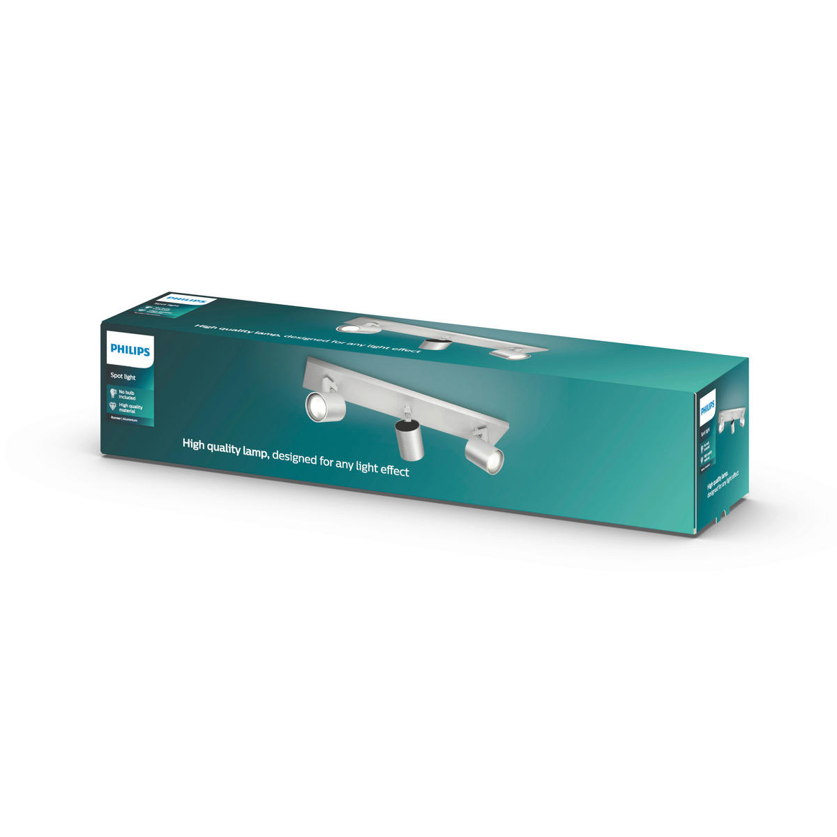 DECKENLEUCHTE Spot Runner 48/10,9/9 cm   - Silberfarben, Basics, Metall (48/10,9/9cm) - Philips