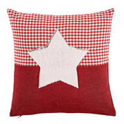 ZIERKISSEN 40/40 cm - Rot/Weiß, KONVENTIONELL, Textil (40/40cm) - Landscape