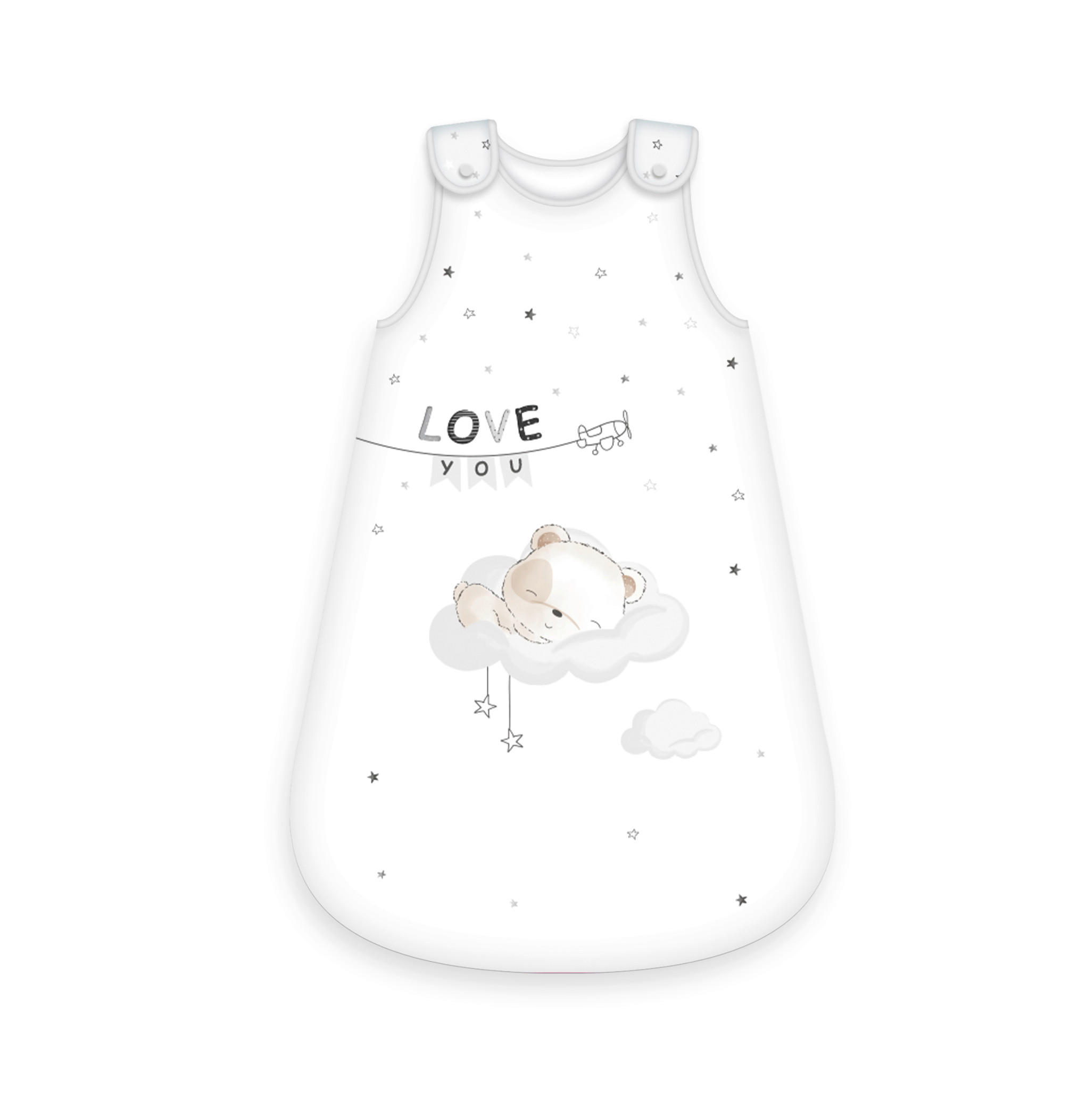 BABYSCHLAFSACK Sleeping little Bear 70/45 cm  - Weiß, Basics, Textil (70/45cm) - baby best