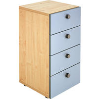 ANSTELLCONTAINER 40/74,8/42 cm  - Silberfarben/Ahornfarben, KONVENTIONELL, Holzwerkstoff/Metall (40/74,8/42cm) - Venda