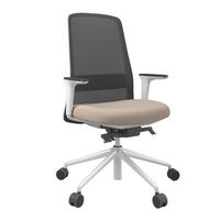 DREHSTUHL Schwarz, Weiß, Hellbraun  - Hellbraun/Schwarz, MODERN, Kunststoff/Textil (70/103-115/70cm)