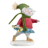 DEKOMAUS - Blau/Rot, LIFESTYLE, Kunststoff/Textil (11/16/8cm) - X-Mas