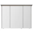 SPIEGELSCHRANK 92/71/17 cm  - Chromfarben/Eichefarben, Design, Glas/Holzwerkstoff (92/71/17cm) - Dieter Knoll
