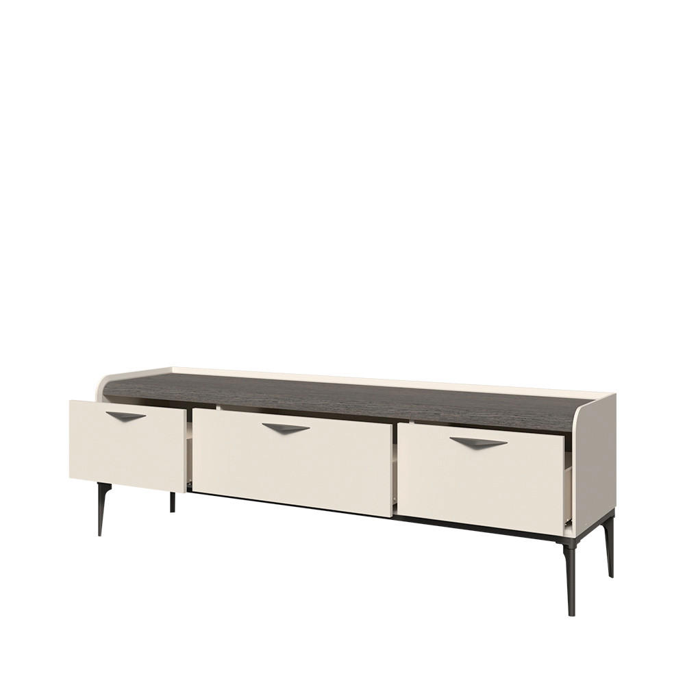 NISKA KOMODA   201/66/50 cm     - antracit, Dizajnerski, metal/pločasti materijal (201/66/50cm)