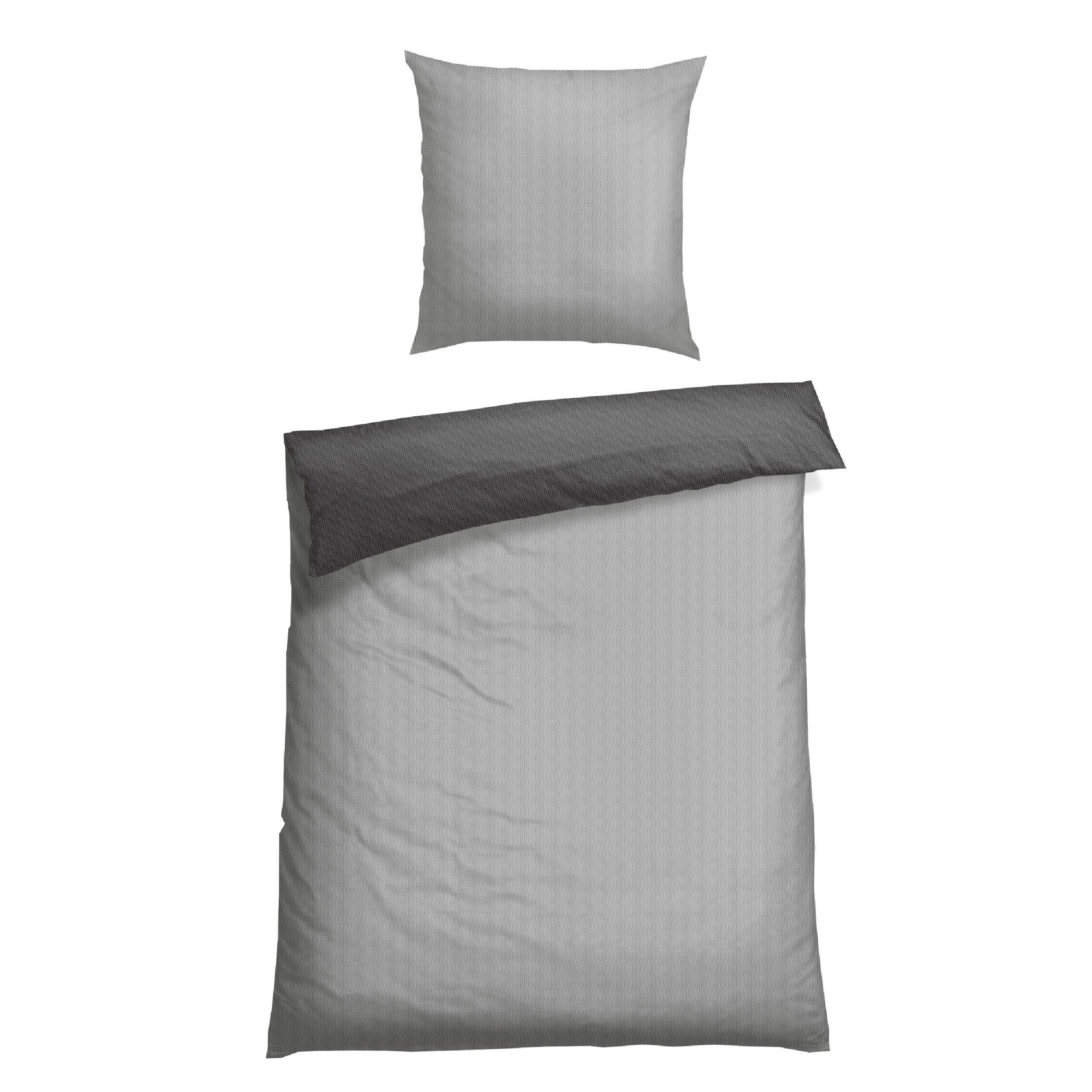 BETTWÄSCHE SILVA Renforcé 155/220 cm  - Grau, Basics, Textil (155/220cm)
